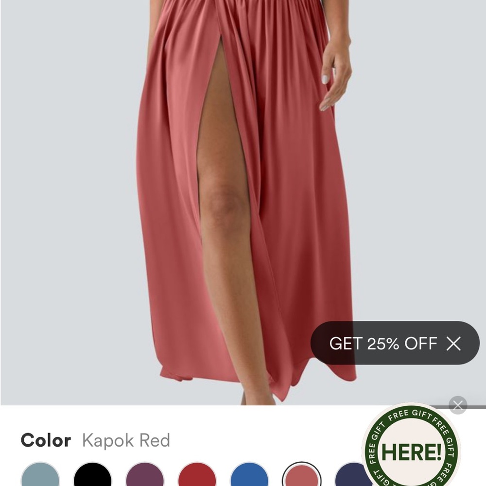 HALARA Women's Maxi Skirt in Kapok Red